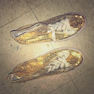 Gold sequined Converses